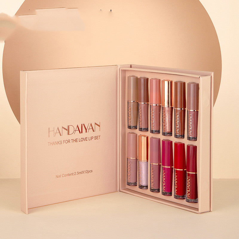 12Pcs Velvet Matte Lipstick Set