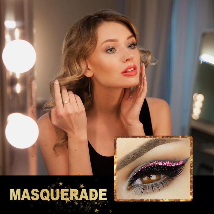 Kaylash™ Reusable Eyeliner and Eyelashes Stickers with Glitter
