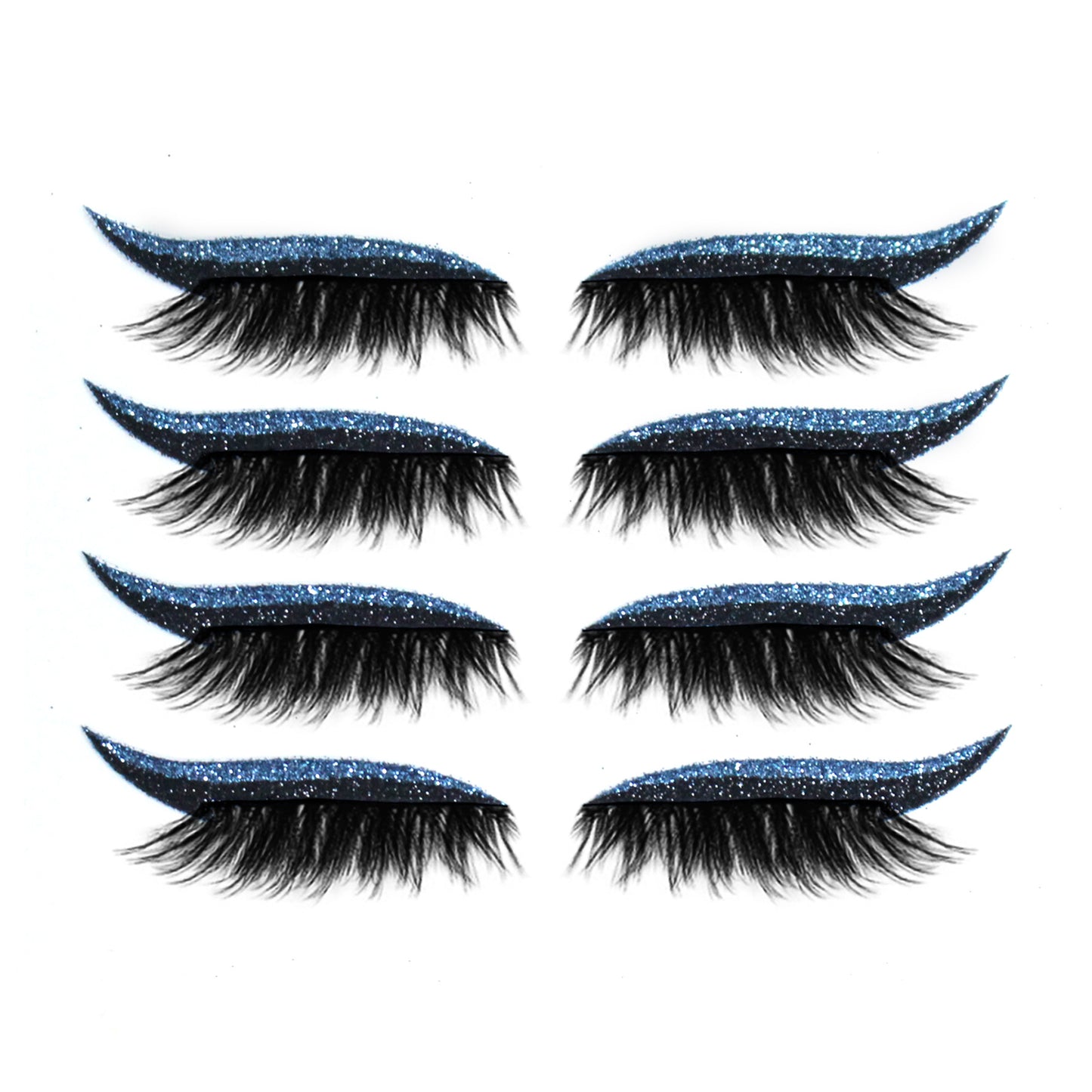 Kaylash™ Reusable Eyeliner and Eyelashes Stickers with Glitter