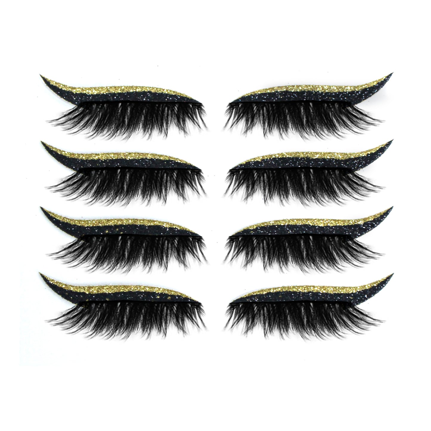 Kaylash™ Reusable Eyeliner and Eyelashes Stickers with Glitter
