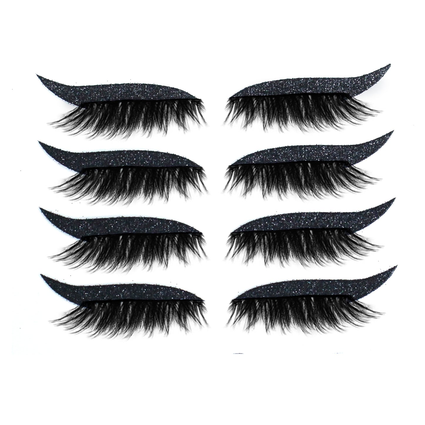 Kaylash™ Reusable Eyeliner and Eyelashes Stickers with Glitter