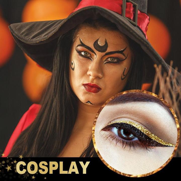 Kaylash™ Reusable Eyeliner and Eyelashes Stickers with Glitter