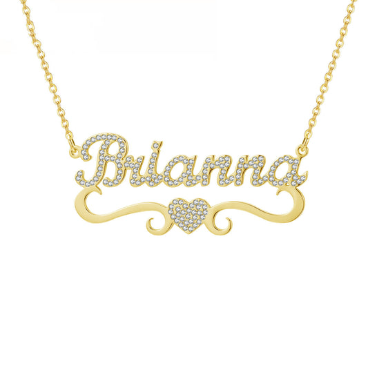 Ice Heart Name Necklace