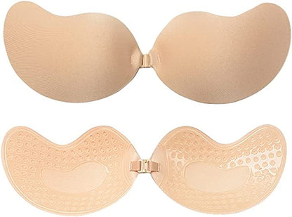 Glamaker Push Up Strapless Bra with Drawstring Reusable Invisible