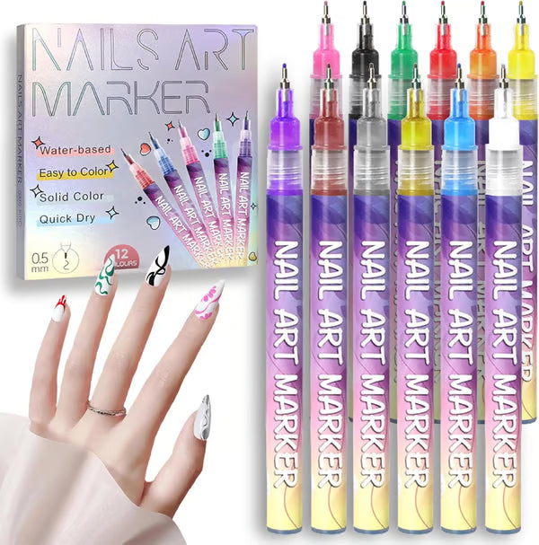 12pcs Nail Art Markers