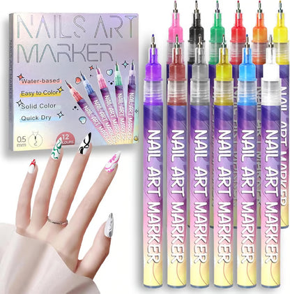 12pcs Nail Art Markers