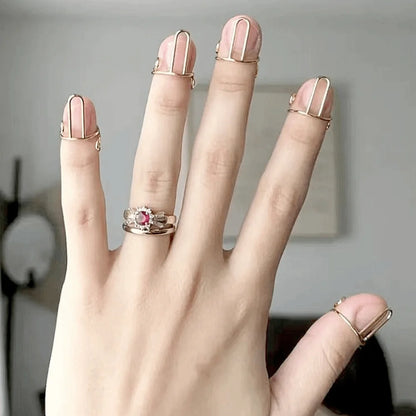 Kayla Handcrafted Nail Rings 10Pcs