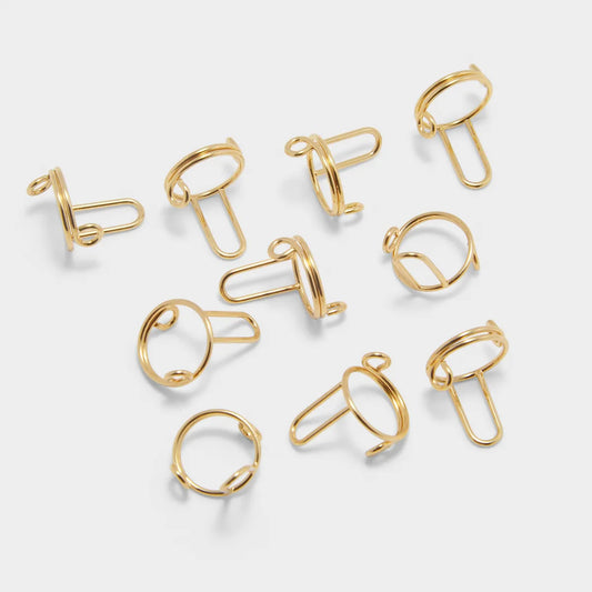 Kayla Handcrafted Nail Rings 10Pcs