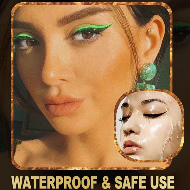 Kaylash™ Reusable Eyeliner and Eyelashes Stickers with Glitter