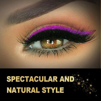 Kaylash™ Reusable Eyeliner and Eyelashes Stickers with Glitter